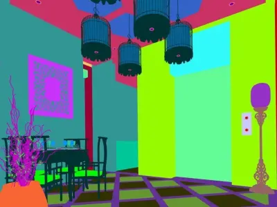 Business Restaurant - Coffee - Banquet  125 3D model
