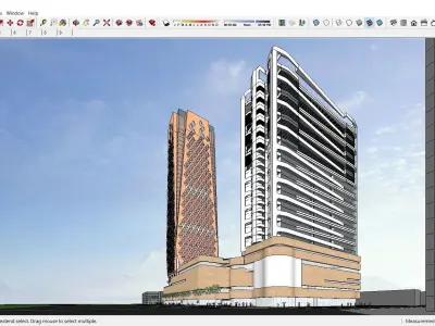 Sketchup Shopping Center E8 3D model