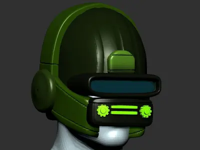helmet high poly sculpt 3d printable ver 7 3D model 3D model 75