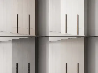 170 cabinet furniture 02 minimal wardrobe cupboard 01 3D model