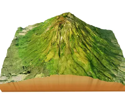 Mount Lawu 3d model Terrain 3D model