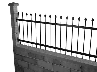 Wall Fence 3D model