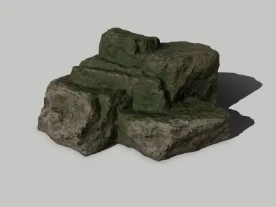 Rock Set Low-poly 3D model 8