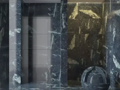 Marble wall 190 3D model