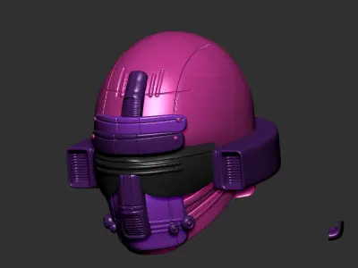 helmet high poly sculpt 3d printable ver 7 3D model 3D model 147