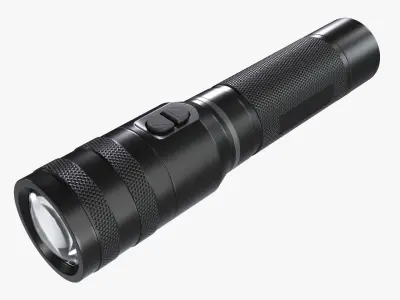 LED flashlight rechargeable 01 3D model