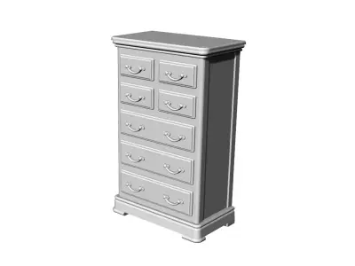 Dolls House Miniature Tall Chest of Drawers 12th Scale 3D print model