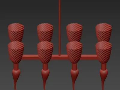 Chandelier Barovier Toso 3D model