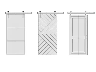 sliding door-02 3D model