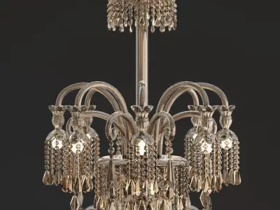 Baccarat chandelier 3D model