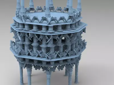 Celtic Tower 8 3D model