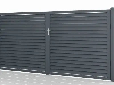 Aluminum Driveway Gate -Model 1- 3D model