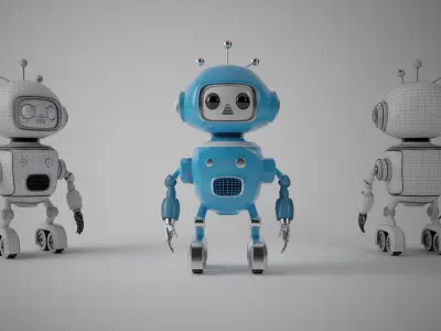 HOME ROBOT Low-poly 3D model