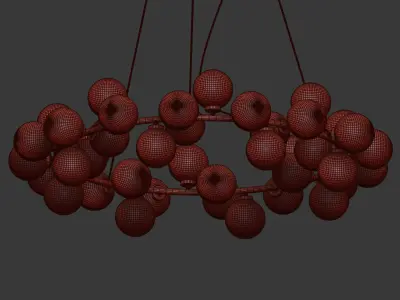 Chandelier Inflora 45 plafonds by Atelier Aret  3D model