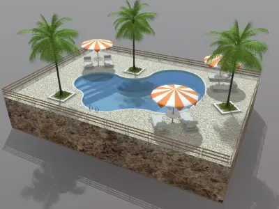 Swimming pool 3D model