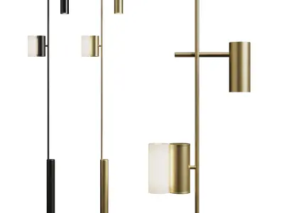 Typography Floor Lamp Low-poly 3D model