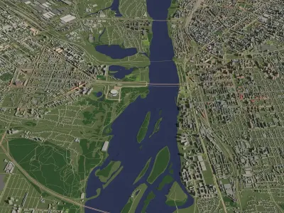 Novosibirsk Russia - city and urban 3D model