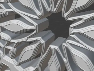 Crescent Pendant Pattern Moon Collection 4 3D print model