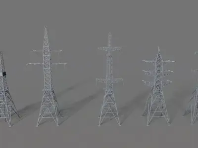 Electrical Power Line 3D model