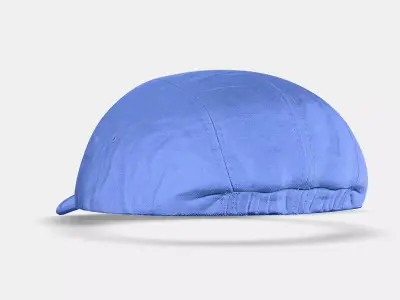 SUPREME LINEN FITTED CAMP CAP LIGHT BLUE 3D model