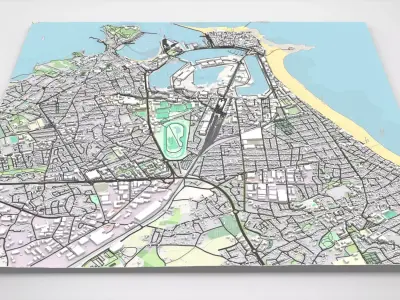 Cityscape Saint-Malo France 3D model