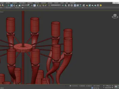 HONEY VENETIAN GLASS CHANDELIER Low-poly 3D model