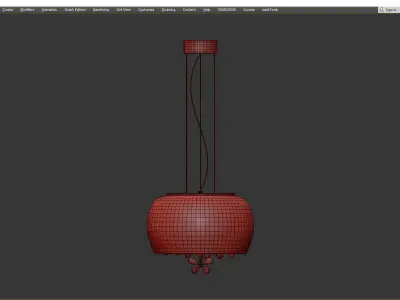 Zeev Destiny Chrome and Glass LED Pendant Light Low-poly 3D model