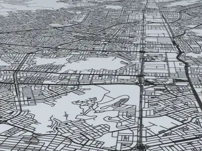 Lima Road Network and Streets 3D model