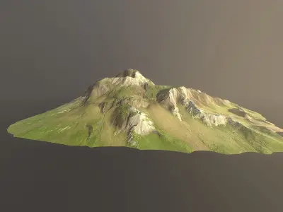 Background Landscapes Grass 2 Low-poly 3D model
