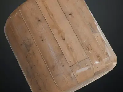 Light Knotted Pine Wood Planks PBR Seamless Texture