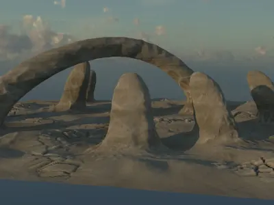 Landscape rock formation 3D model