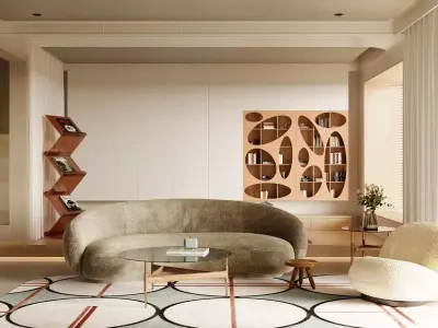  Cozy living room scene 3D model