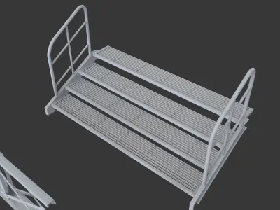 Kitbash Si-fi low poly 3D model