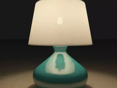Ceramic Round Table Lamp 3D model