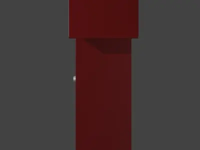 Red Mailbox 3D model