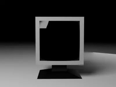 Low-poly computer Free low-poly 3D model