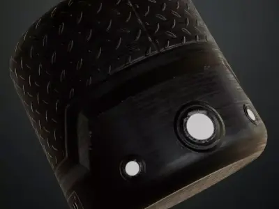 Black Metal Plate PBR Seamless Texture