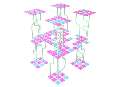 AI Generative Network Icon v1 003 Low-poly 3D model