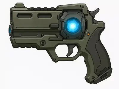 Spectrablade Low-poly 3D model