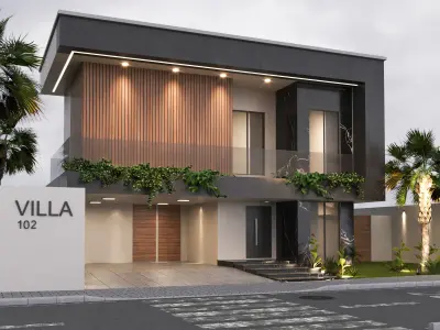 Villa house design  duplex - 102 3D model