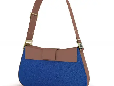 Dior Street Chic Bag Brown Jeans 3D model