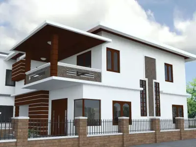 2 storey Building  3D model purchase