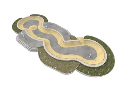Snake run 01 - Skate Park 3D model