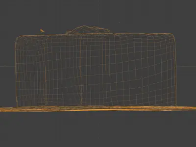 Photorealistic 3D scan of concrete abandoned empty planter Low-poly 3D model