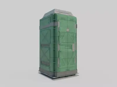 Simple mobile toilet 3D model