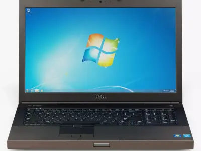 Dell Precision M6800 workstation laptop Low-poly 3D model