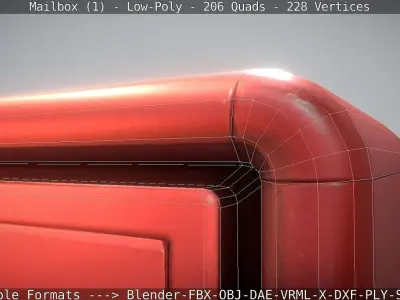 Mailbox 1 -  Low-Poly-Verion Low-poly 3D model