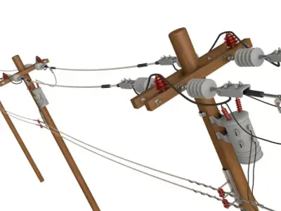 Utility Pole 3D model