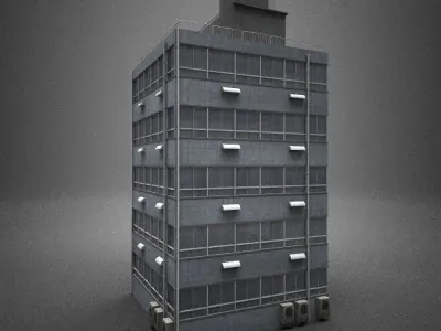 Japan building 19 model in Lightwave 3D 3D model