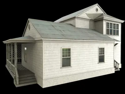 house Low-poly 3D model 19
